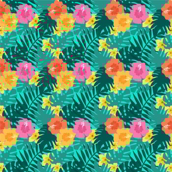 Vector Tropical Seamless Pattern 