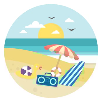 Beach Landscape vector