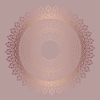 Rose gold mandala background vector