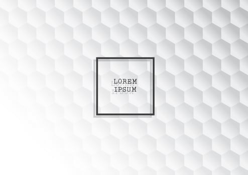 Abstract background with monochrome hexagonal pattern  vector