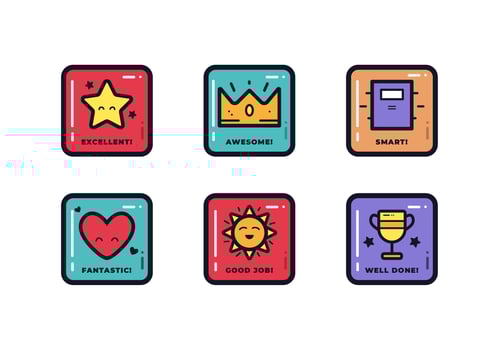Teacher Reward Sticker Vector