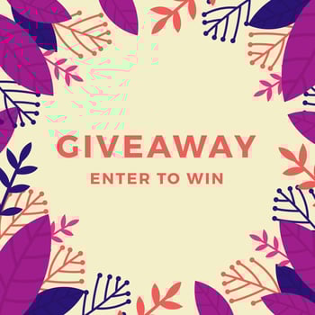 Flat Floral Instagram Contest Giveaway Template Vector Background