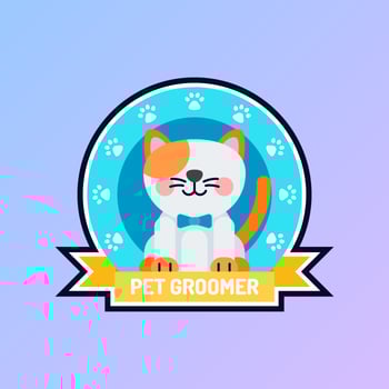 Unique Pet Grooming Corporate Identity Vectors