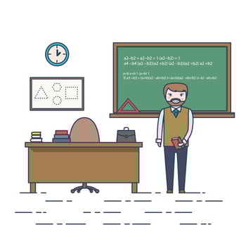 Math Teacher Illustration vector