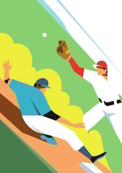 Baseball Park Vector Illustration