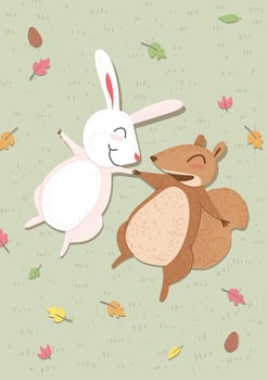 Animal Friends Forever vector