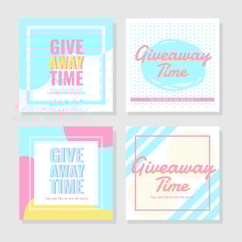 Instagram Contest Template Vector