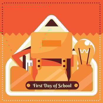 First Day of School Vector Design