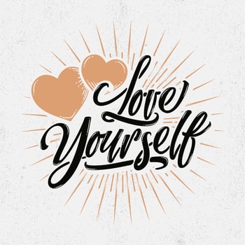 Love Yourself Typography vector