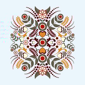 Scandinavian Folk Pattern vector