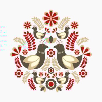 Scandinavian Folk Pattern vector