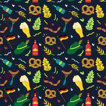 Oktoberfest Seamless Pattern Vector