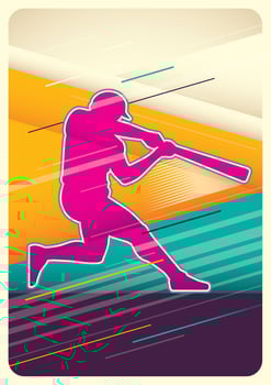 Baseball park vector