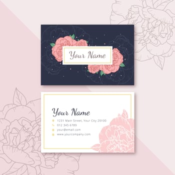 Feminine Name Card vector
