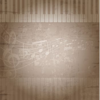 Grunge music background vector