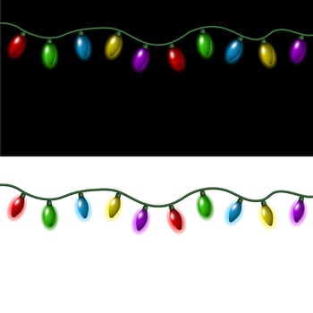 Christmas lights vector