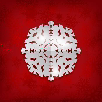 Christmas paper snowflake vector