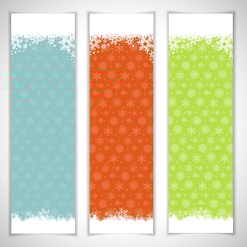 Christmas snowflake banners vector
