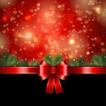 Christmas ribbon background  vector