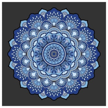 Vintage colorful Mandala with floral ornament. Boho style backgr vector