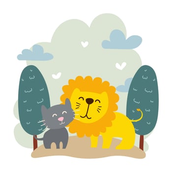 Animals Best Friend Vector Illustration