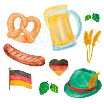 Cute Oktoberfest Elements Collection vector