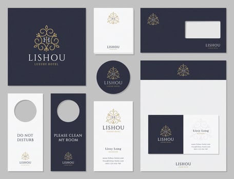 Flourish Luxury Hotel Corporate Identity  vector