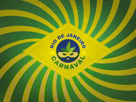 Retro Brazil Flag Carnaval Tent Design vector