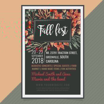Vector Fall Festival Poster