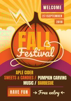 Fall Festival Flyer vector