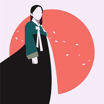 Lady in Handbok vector