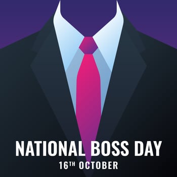National Boss's Day Template Card vector