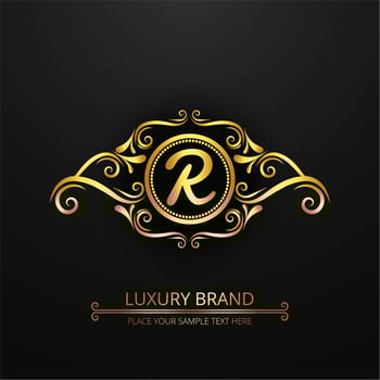 Modern luxury brand logo background vector