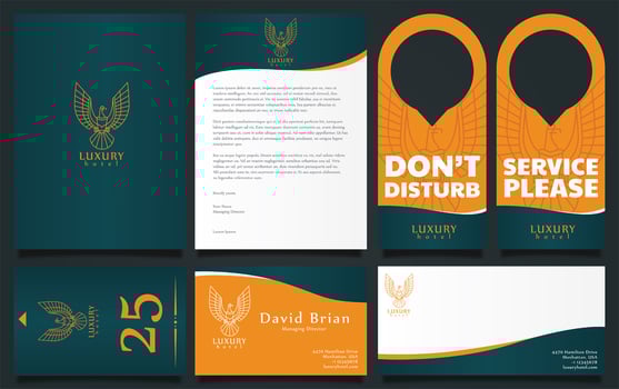 Luxury Hotel Corporate Identity Vector Pack