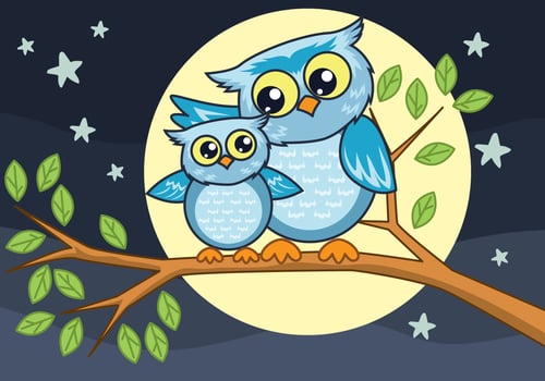 Animal Mom And Baby vector