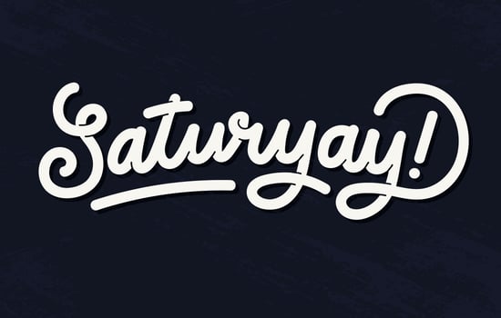 Saturyay Lettering vector