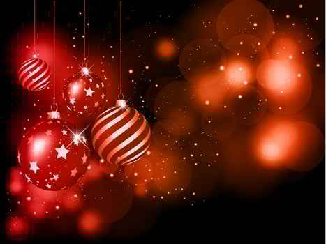 Christmas bauble background vector
