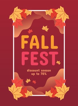 Fall Fest Sale Poster vector