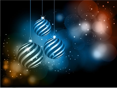 Christmas baubles vector