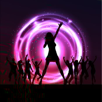 Female singer performing vector