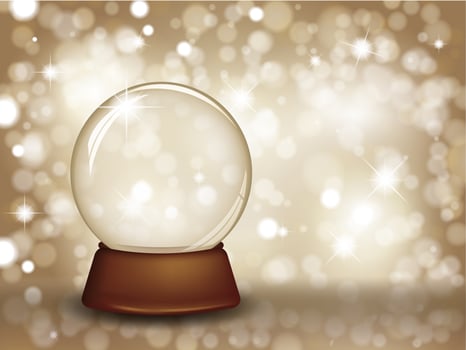 Christmas snow globe vector
