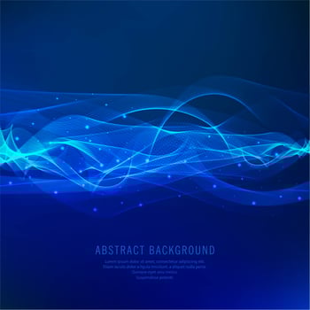 Beautiful shiny blue wave background vector