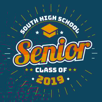 Senior Class Typography Compotition Vector