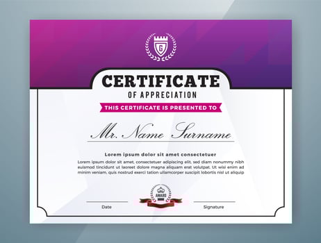 Multipurpose Professional Certificate Template Design vector