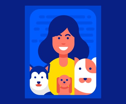 Dog Family Illustration vector