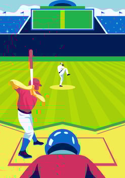 Baseball Park Player vector