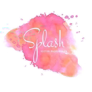 Modern pink watercolor splash background vector