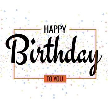 Happy Birthday. Beautiful greeting card poster design vector