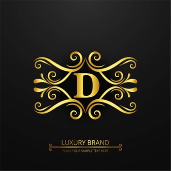 Abstract luxury brand logo background vector