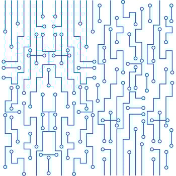 Modern circuit board technology background vector
